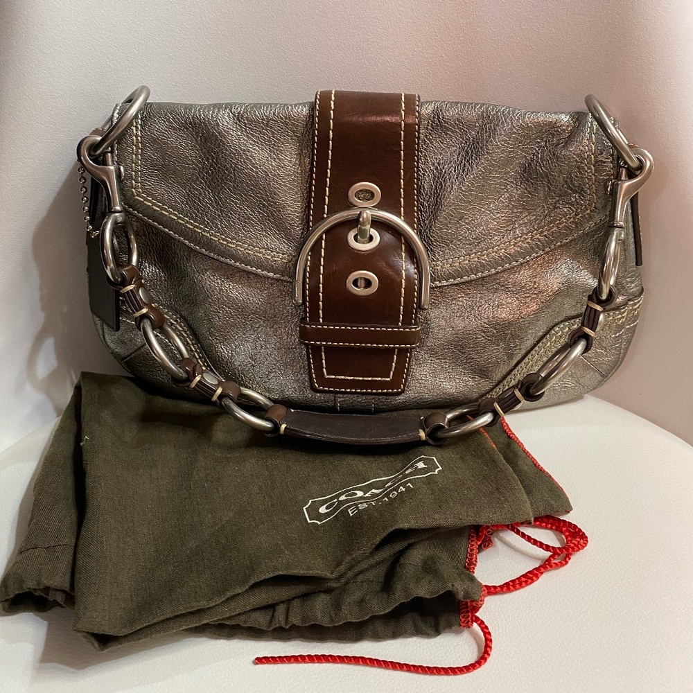 COACH Metallic Soho Flap Shoulder Bag. Great condition.